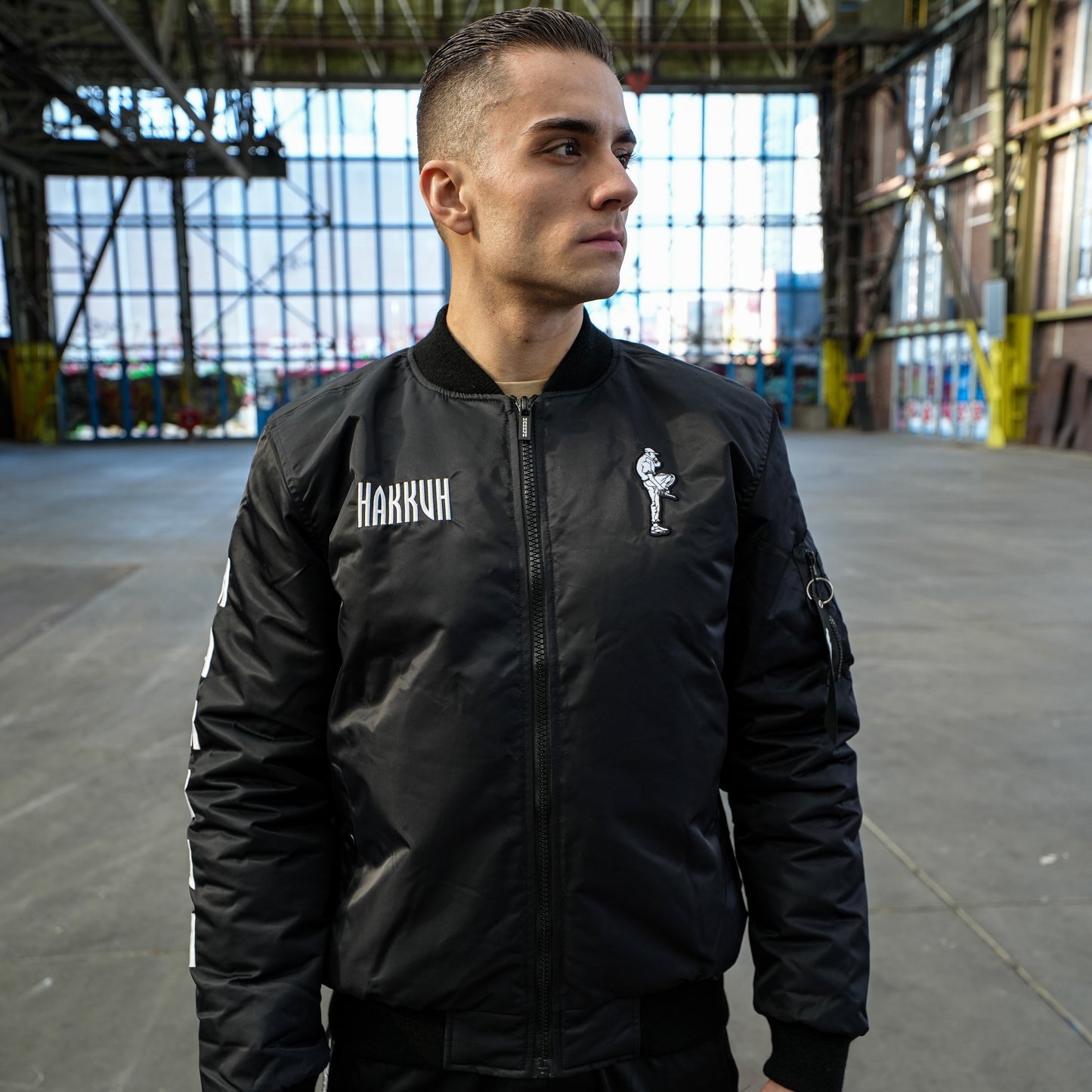 HAKKUH BOMBER JACKET | BLACK - HAKKUH
