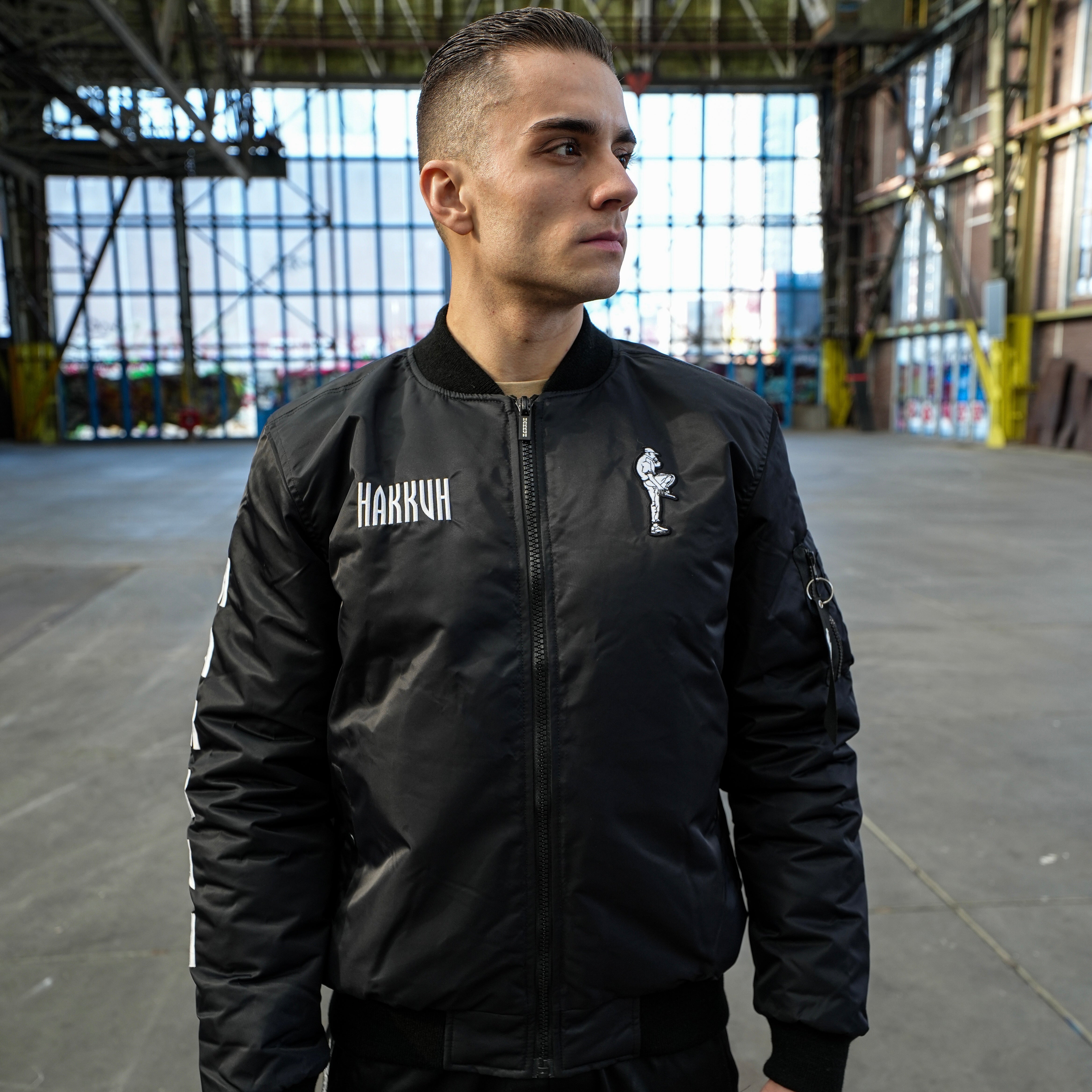 HAKKUH BOMBER JACKET | BLACK - HAKKUH