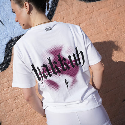 HAKKUH DESIGNER T-SHIRT | WHITE-PURPLE