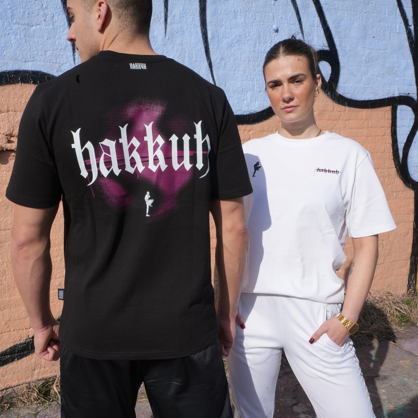 HAKKUH DESIGNER T-SHIRT | BLACK-PURPLE