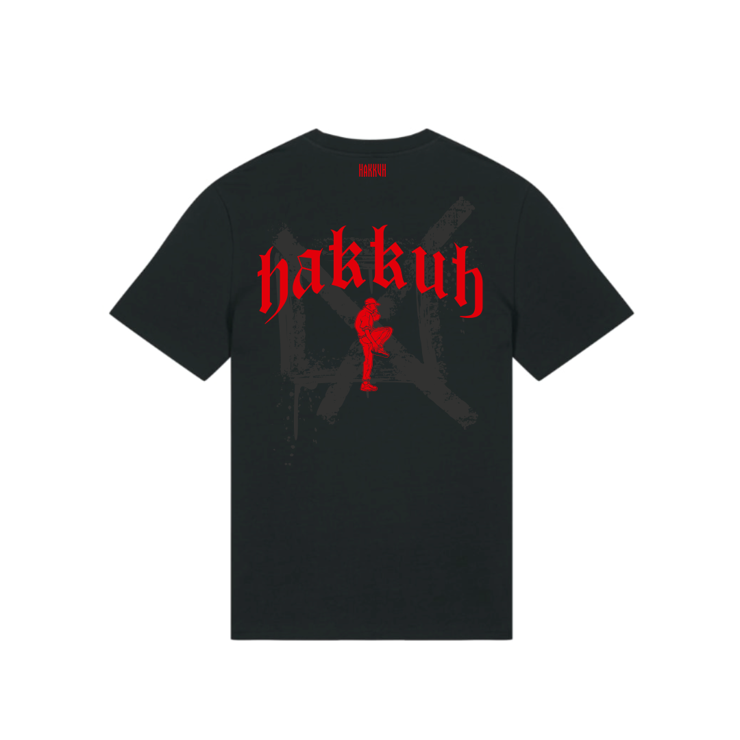 HAKKUH DESIGNER T-SHIRT | BLACK-RED