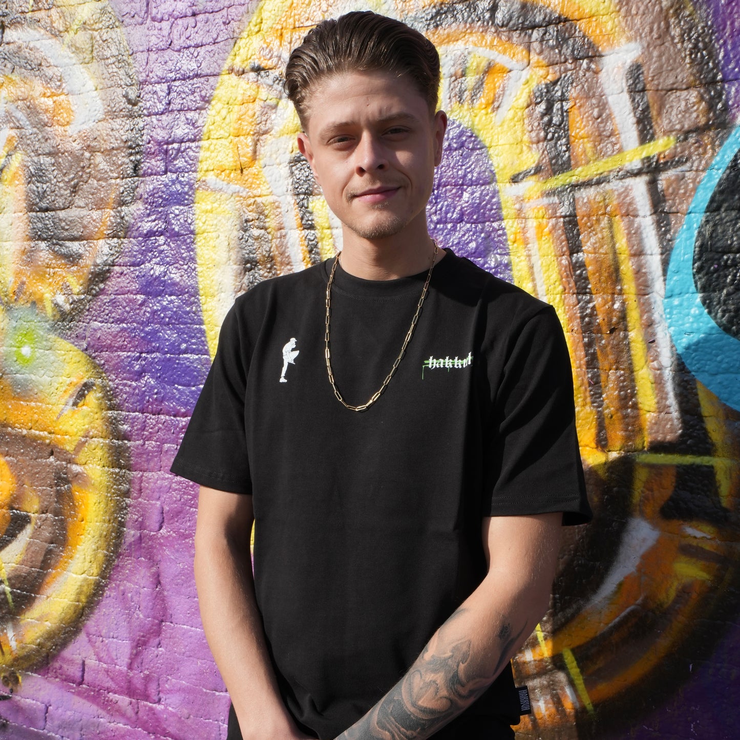 HAKKUH DESIGNER T-SHIRT | BLACK-GREEN