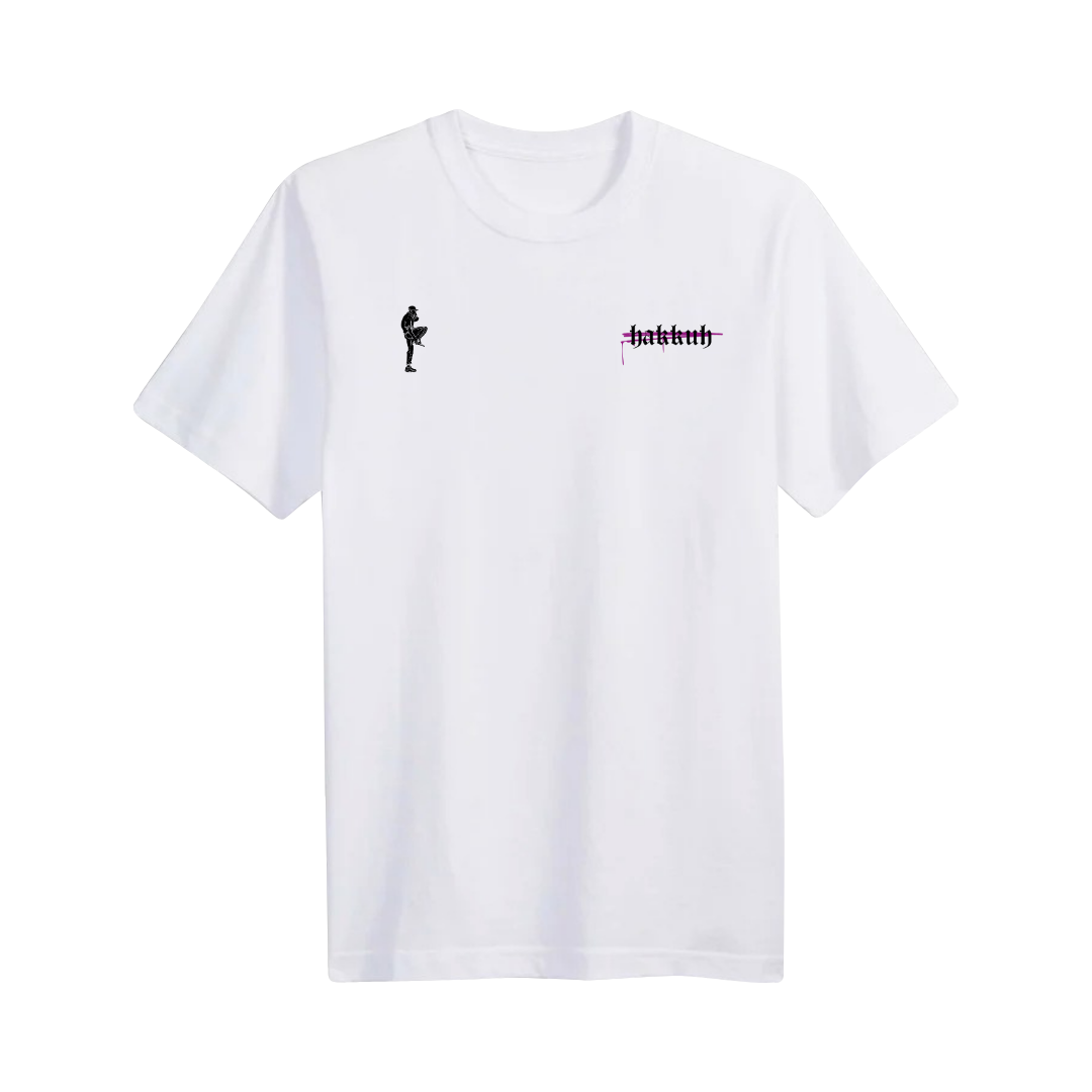 HAKKUH DESIGNER T-SHIRT | WHITE-PURPLE