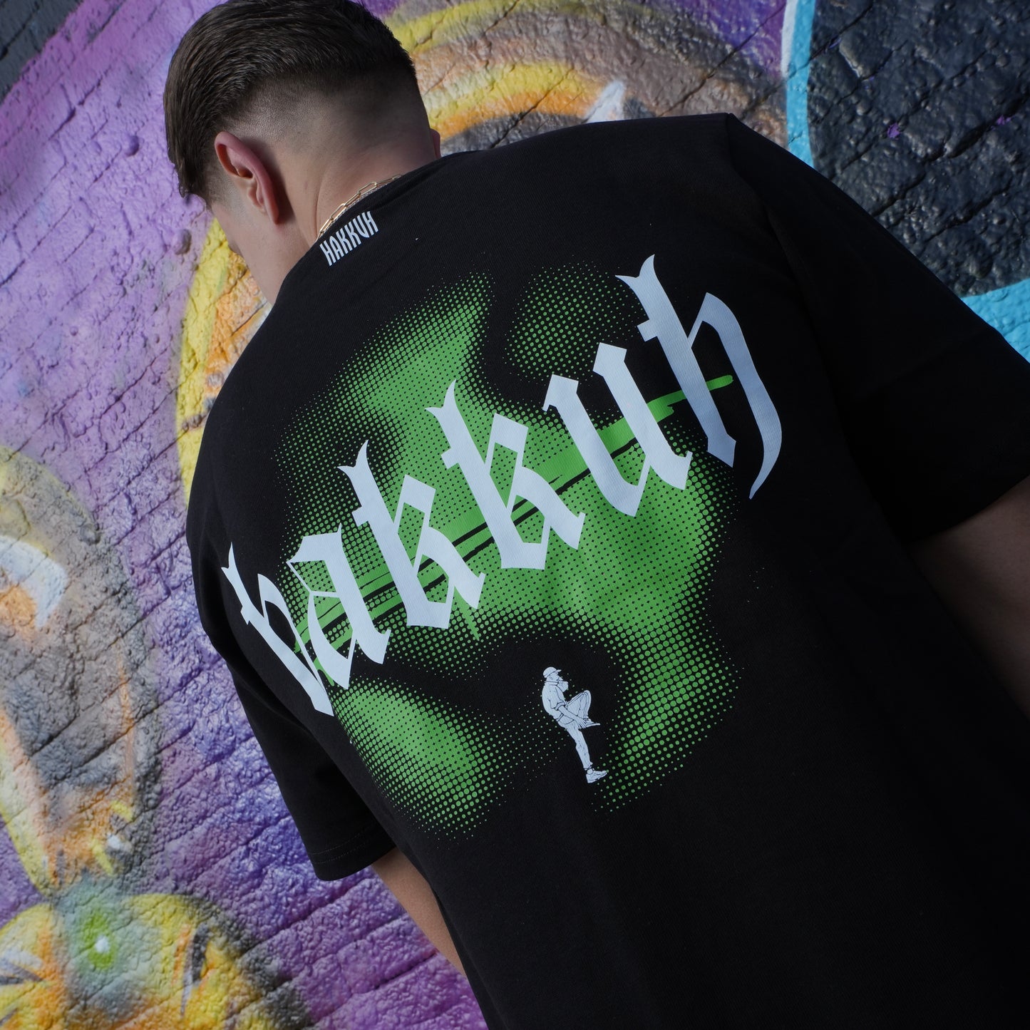HAKKUH DESIGNER T-SHIRT | BLACK-GREEN