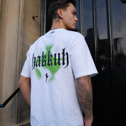 HAKKUH DESIGNER T-SHIRT | WHITE-GREEN