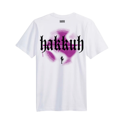 HAKKUH DESIGNER T-SHIRT | WHITE-PURPLE