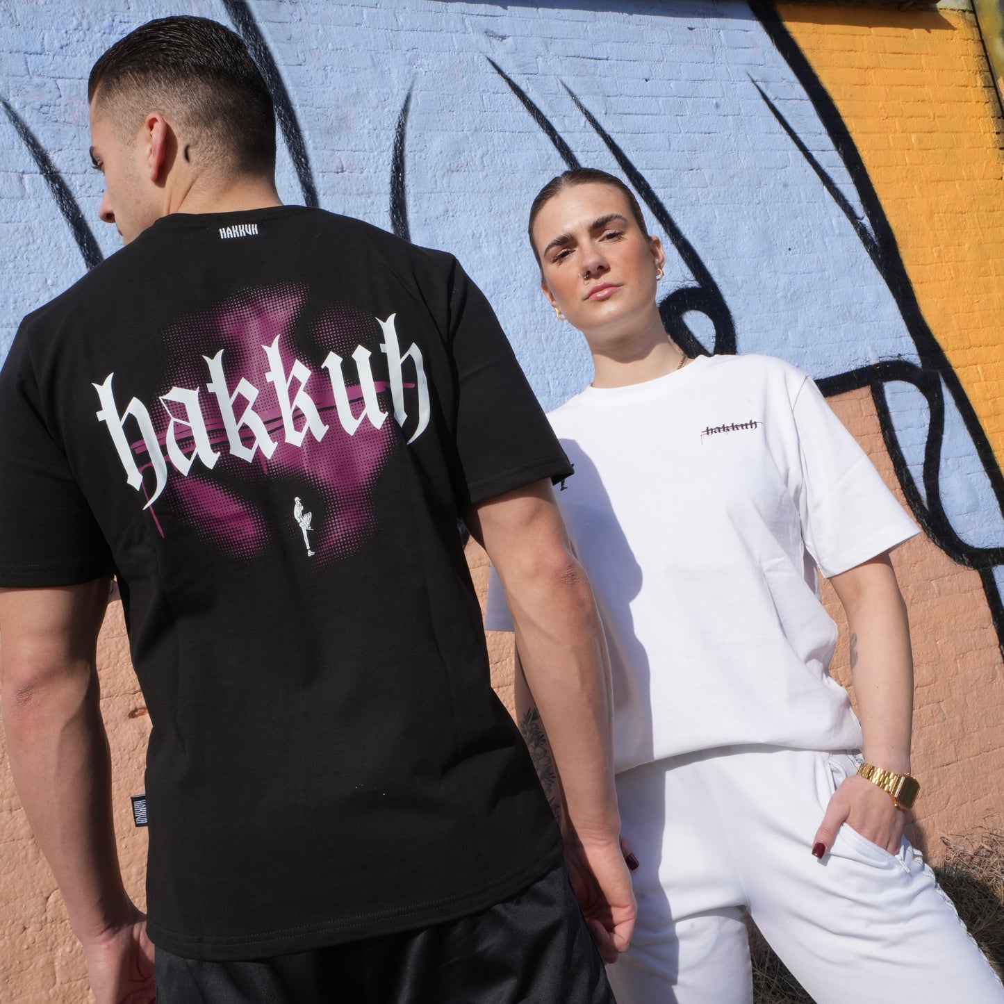 HAKKUH DESIGNER T-SHIRT | BLACK-PURPLE