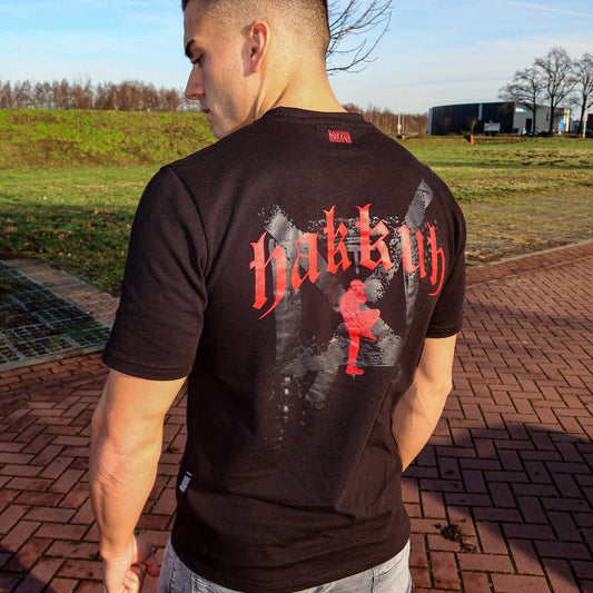 HAKKUH DESIGNER T-SHIRT | BLACK-RED