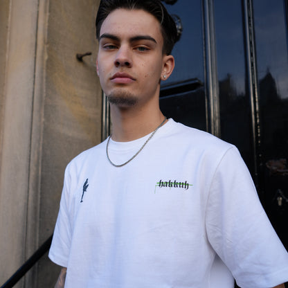 HAKKUH DESIGNER T-SHIRT | WHITE-GREEN