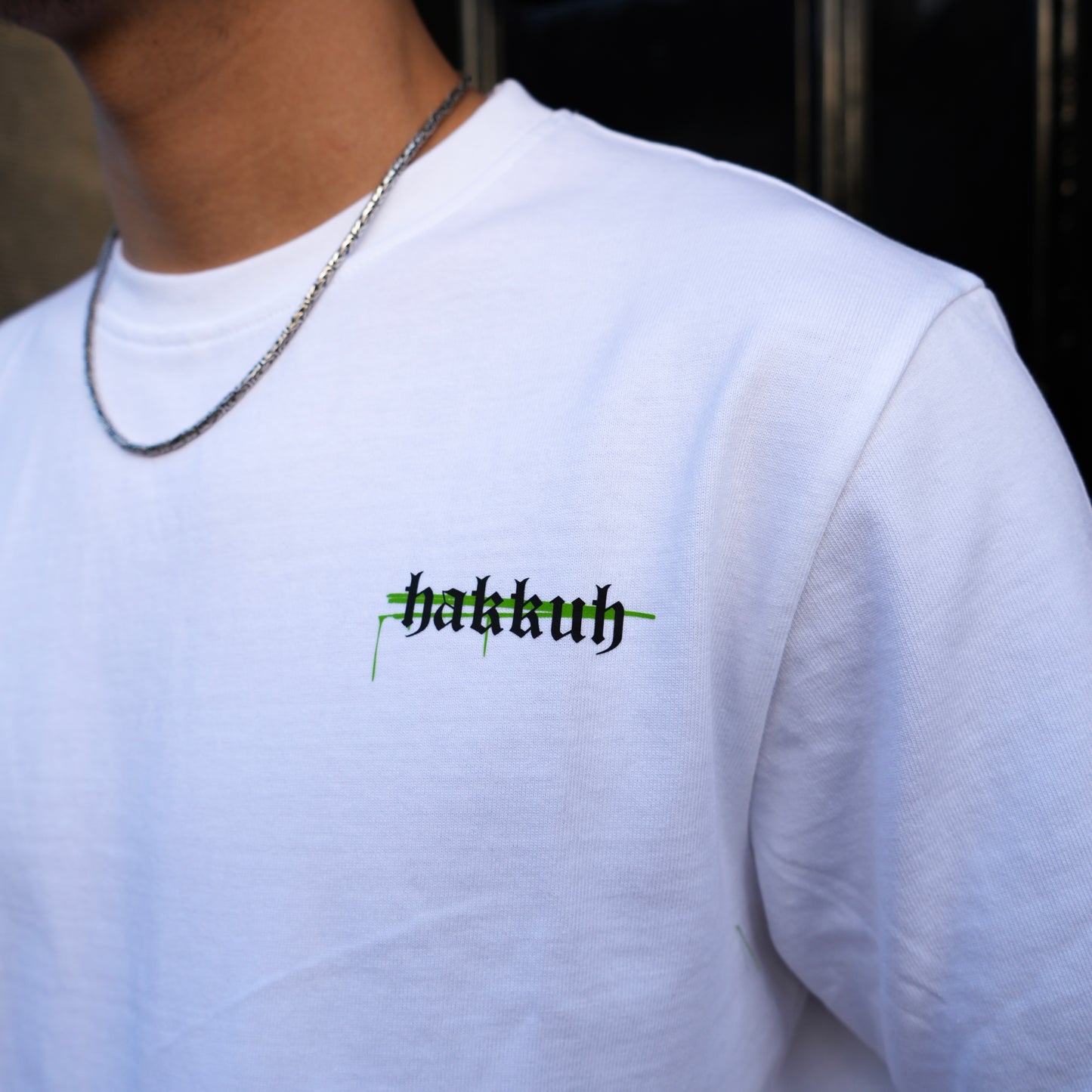 HAKKUH DESIGNER T-SHIRT | WHITE-GREEN