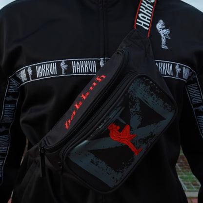 HAKKUH DESIGNER HIP BAG | BLACK-RED