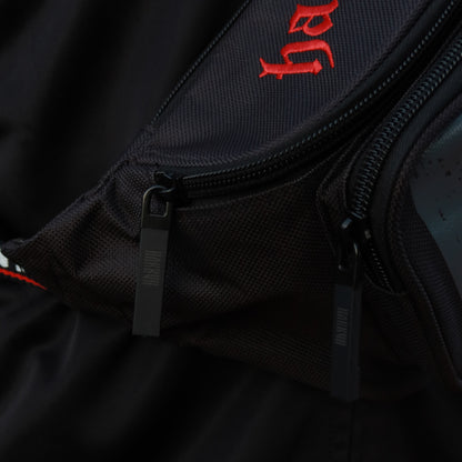 HAKKUH DESIGNER HIP BAG | BLACK-RED