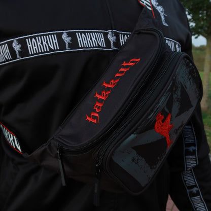 HAKKUH DESIGNER HIP BAG | BLACK-RED