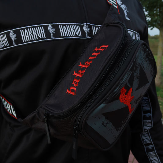 HAKKUH DESIGNER HIP BAG | BLACK-RED