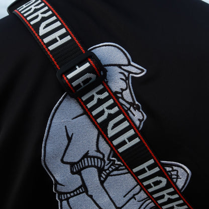 HAKKUH DESIGNER HIP BAG | BLACK-RED