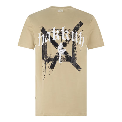 HAKKUH T-SHIRT NEW ERA | BEIGE/WHITE